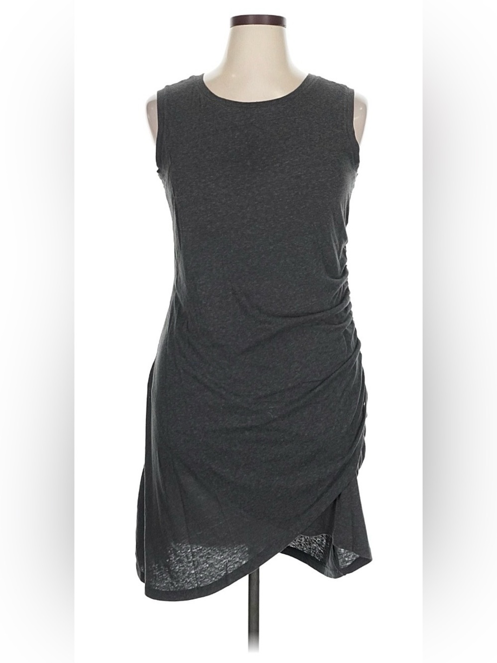Z Supply Sleeveless Charcoal Gray Ruched Dress. Size XL